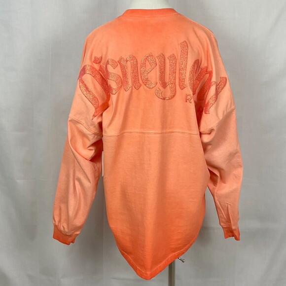Disneyland Coral Spirit Jersey Shirt Top Ombre Glitter Ariel's Grotto Sz Small - Picture 8 of 8